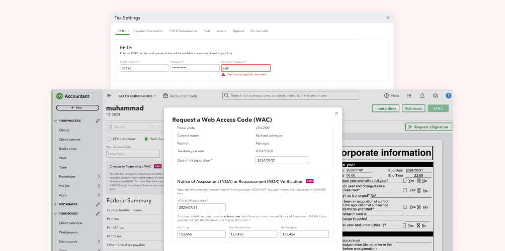 CRA compliance credential and WAC screens