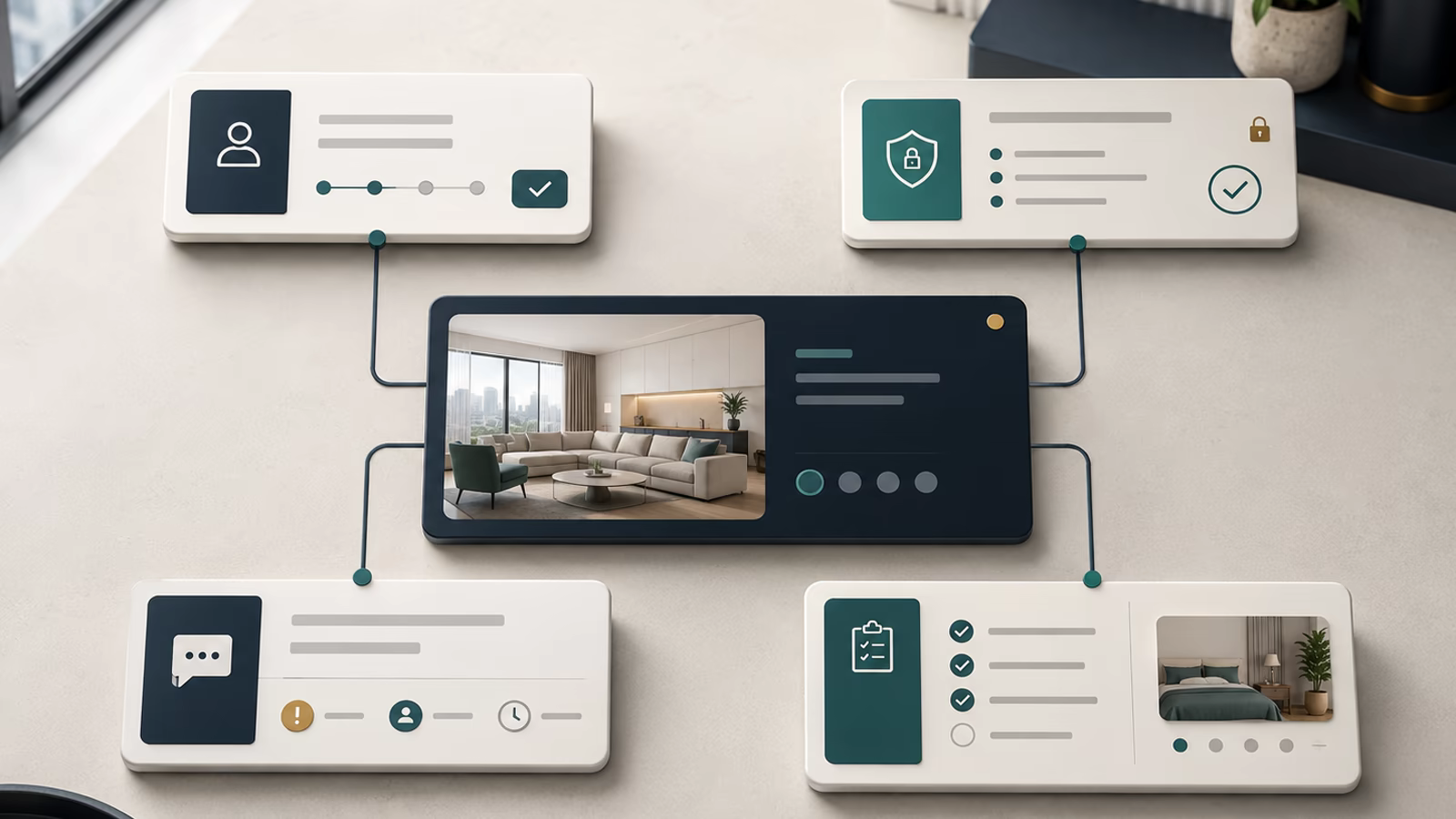 Vernetzte Oprivia-Module für Rollen, Aufgaben, Kommunikation und Nachweise