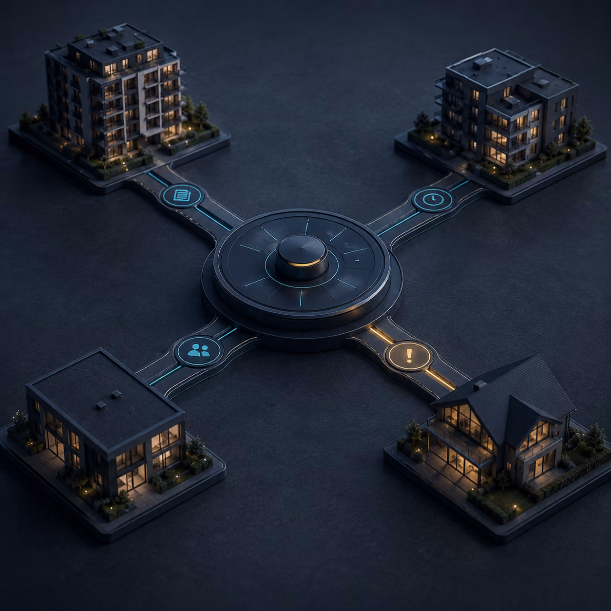 Central assignment of tasks, deadlines and escalation paths across multiple accommodation locations