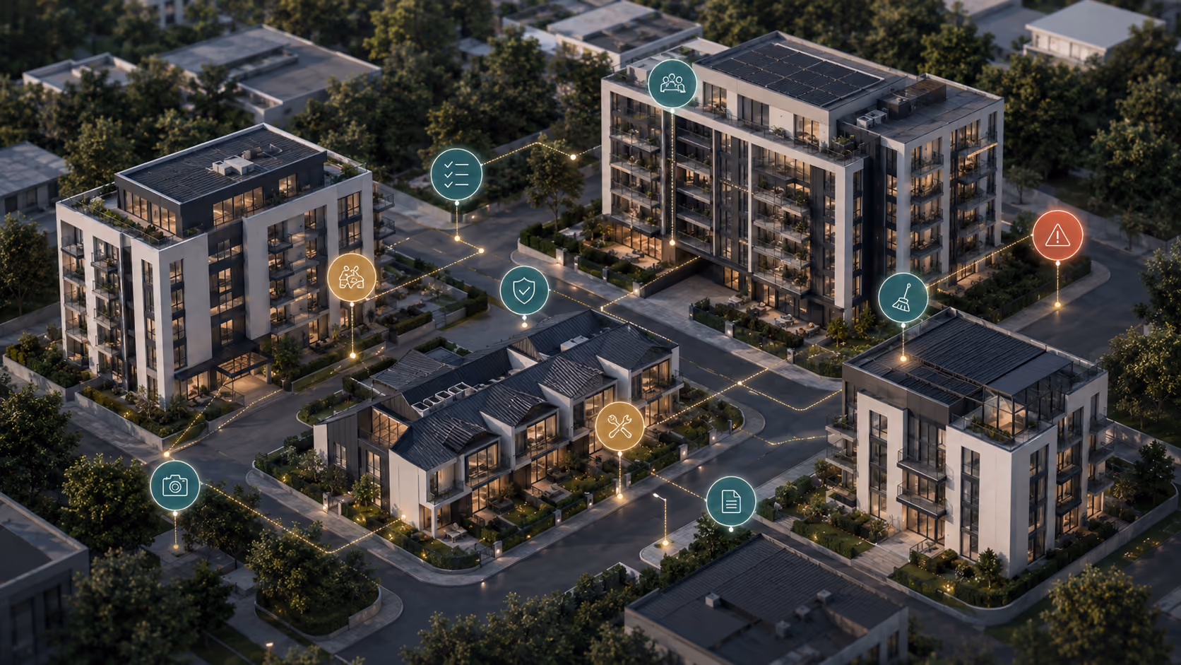 Objektübergreifende Steuerung von Aufgaben, Teams, Reinigung, Technik, Nachweisen und Eskalationen in einem Multi-Unit-Immobilienportfolio
