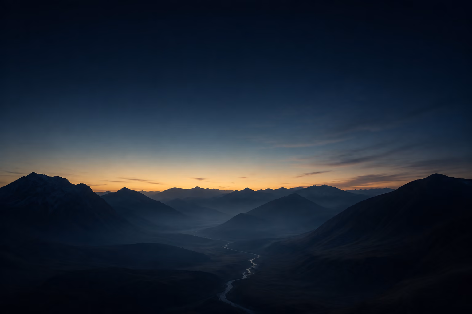 A dark Swiss mountain panorama with a path through the valley representing a deliberately aligned partnership.