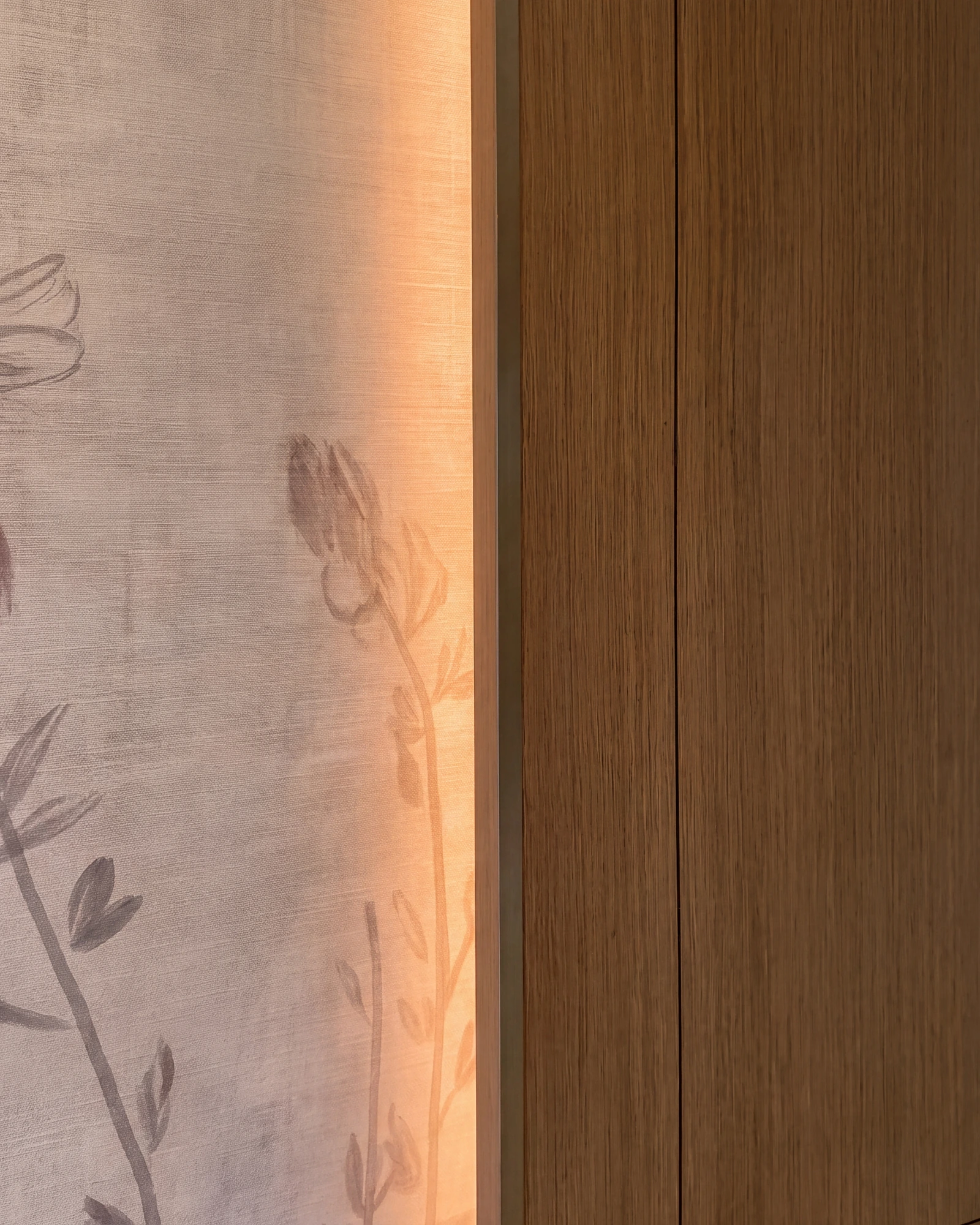 A close joinery detail where two materials meet