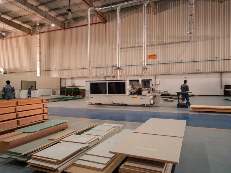 The DMDC Woodworks manufacturing floor