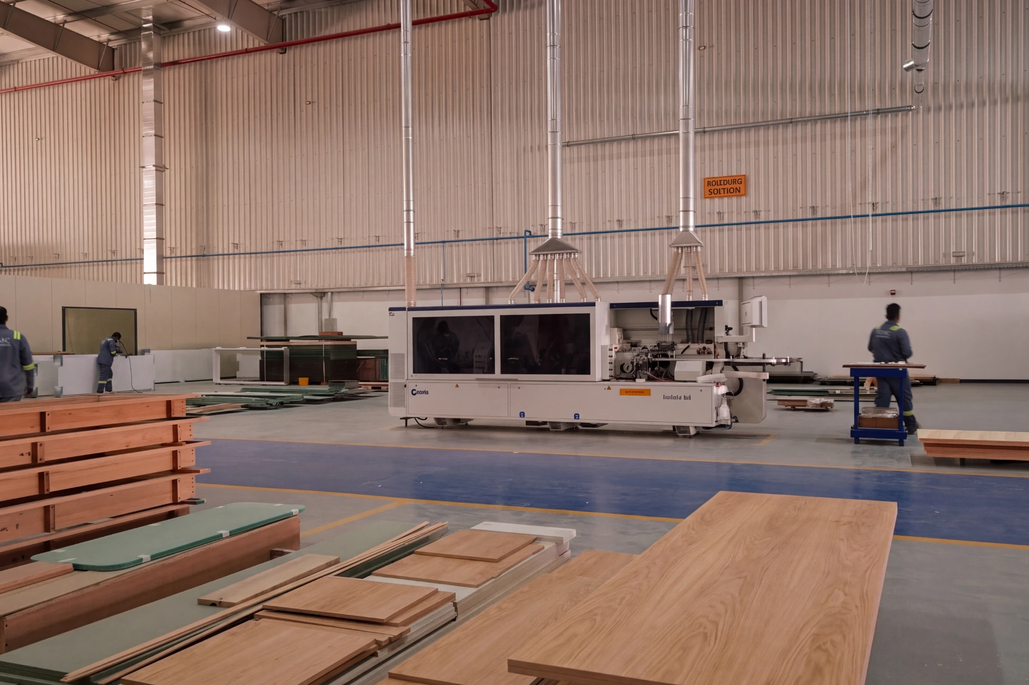 Panelling and cabinetry being cut and assembled in the DMDC workshop