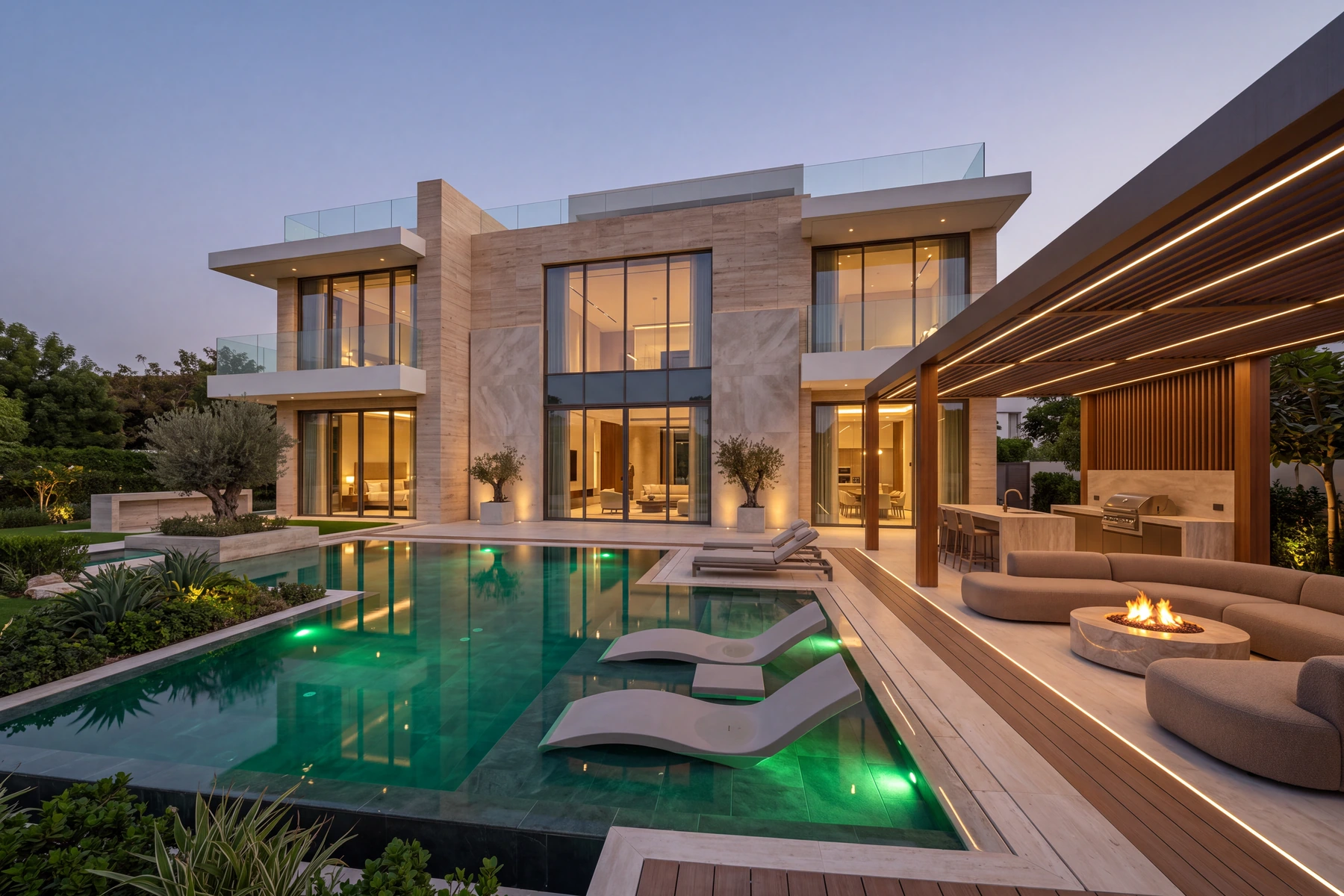 A renewed villa at Al Barari, the garden left undisturbed