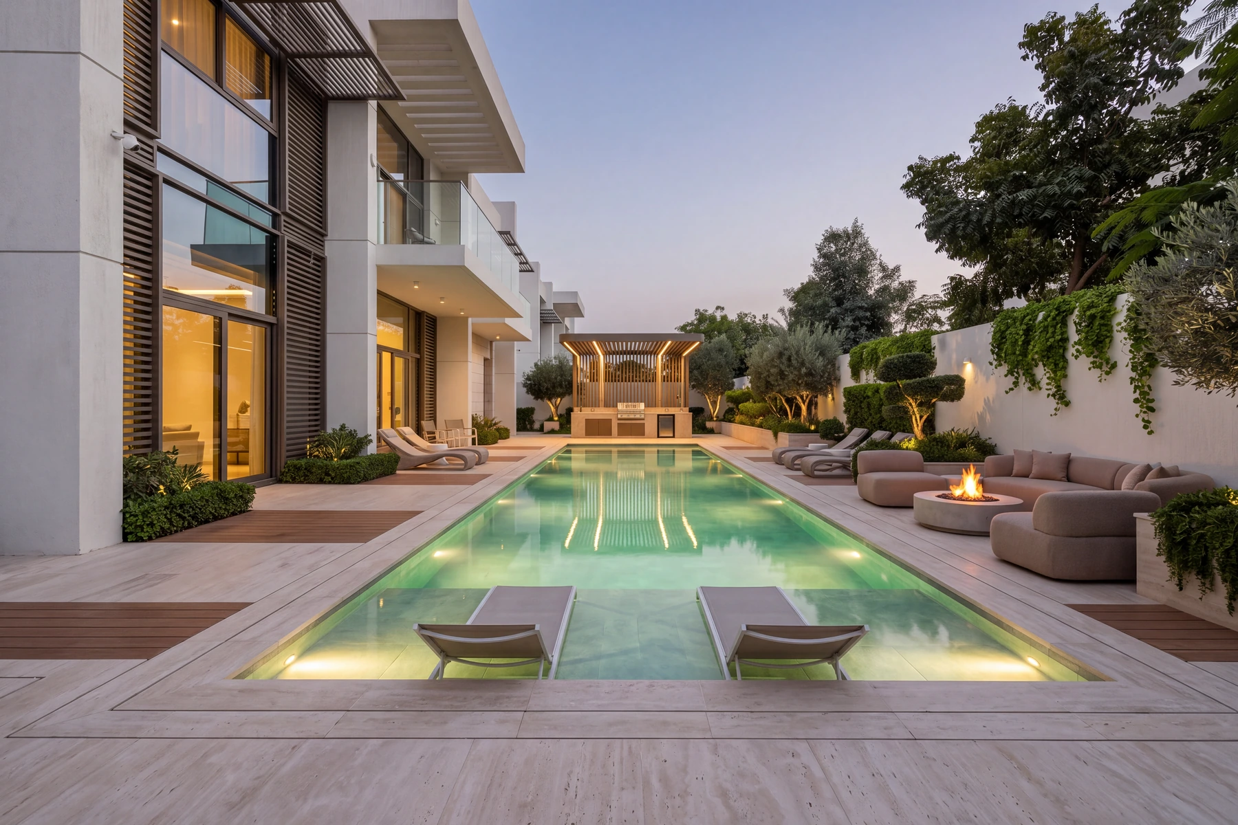A contemporary villa interior delivered inside one programme