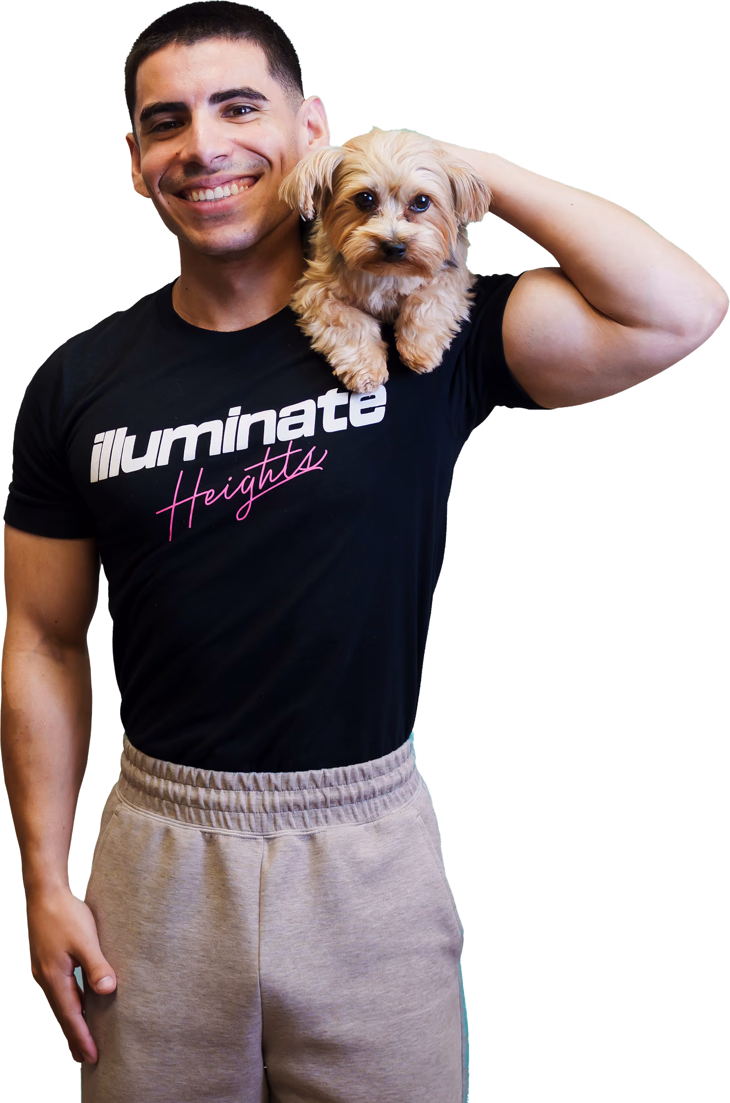 James G. posing with Flurf B.