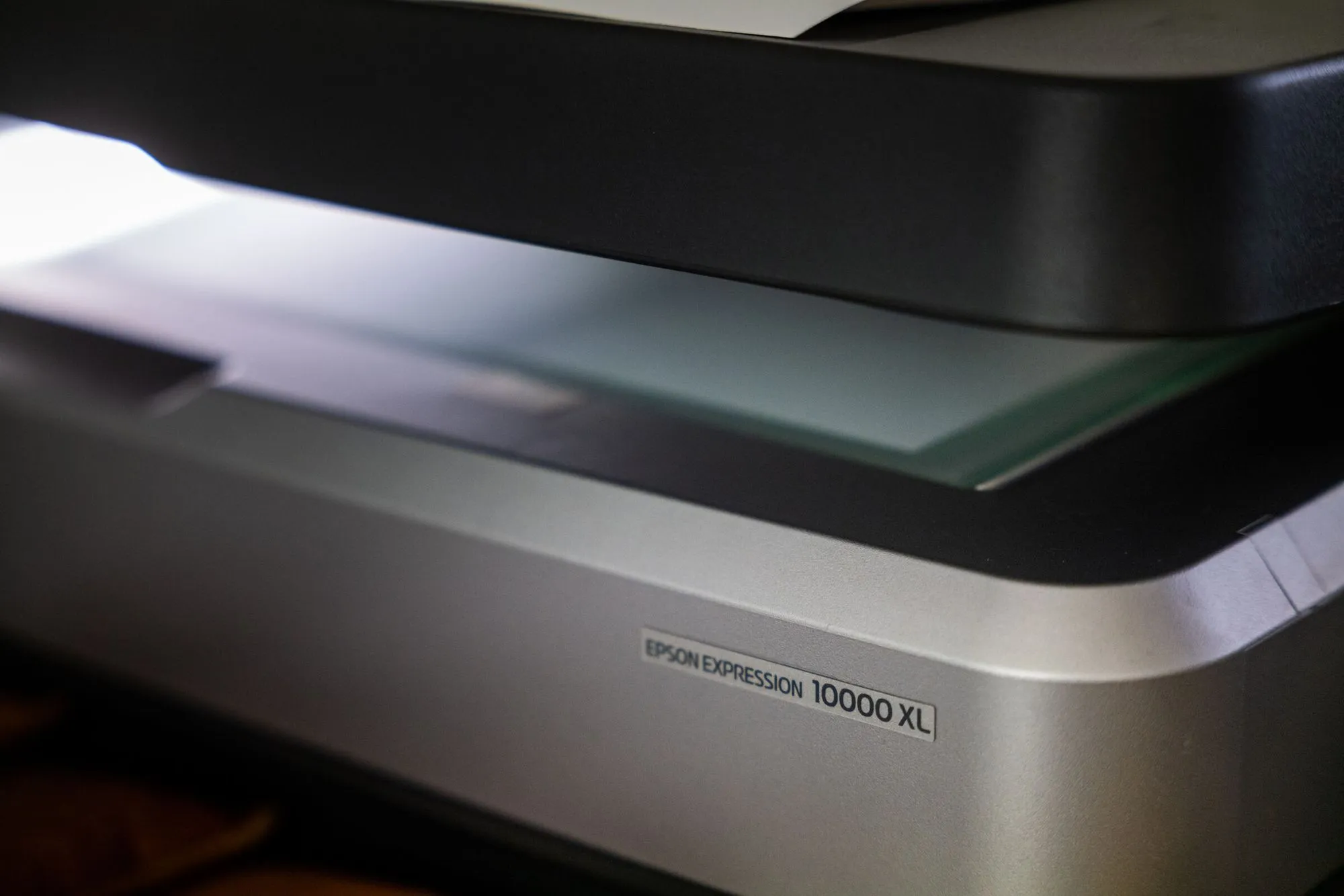 Original artwork being captured on a fine art scanner