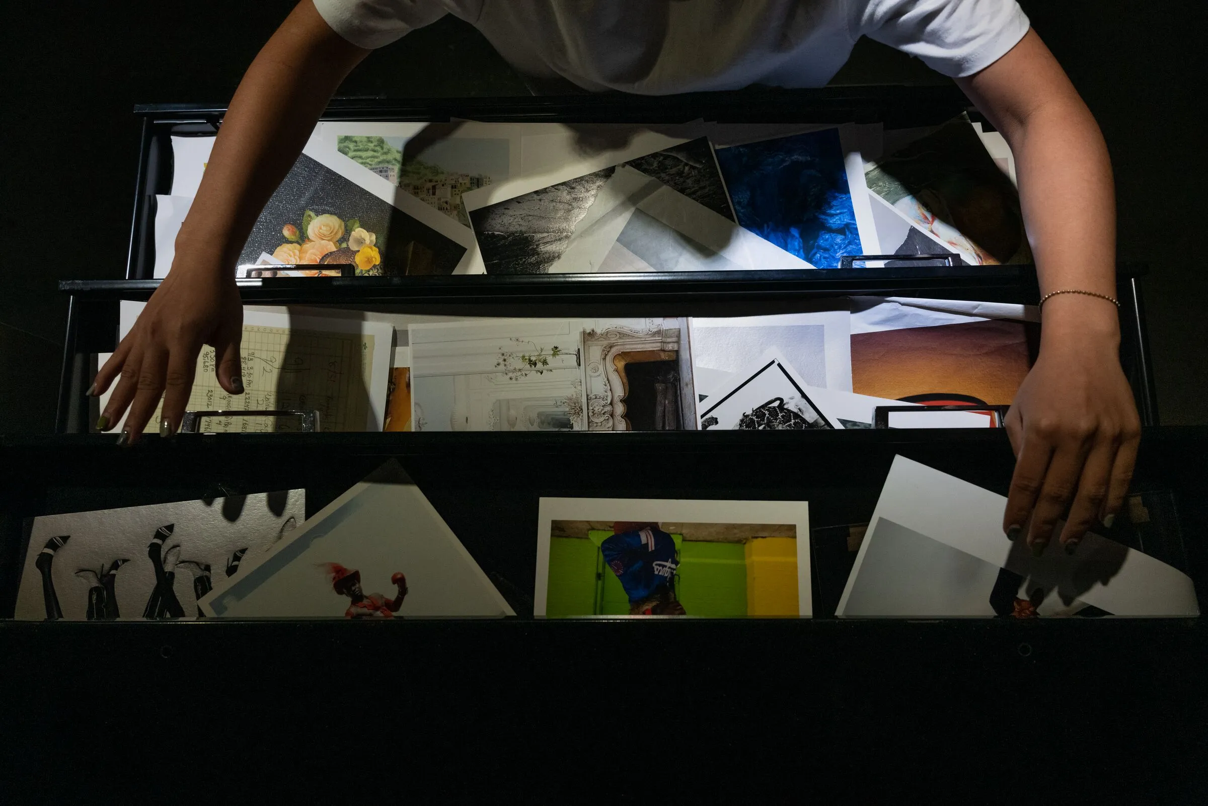 Flat files storing original artworks before digitization