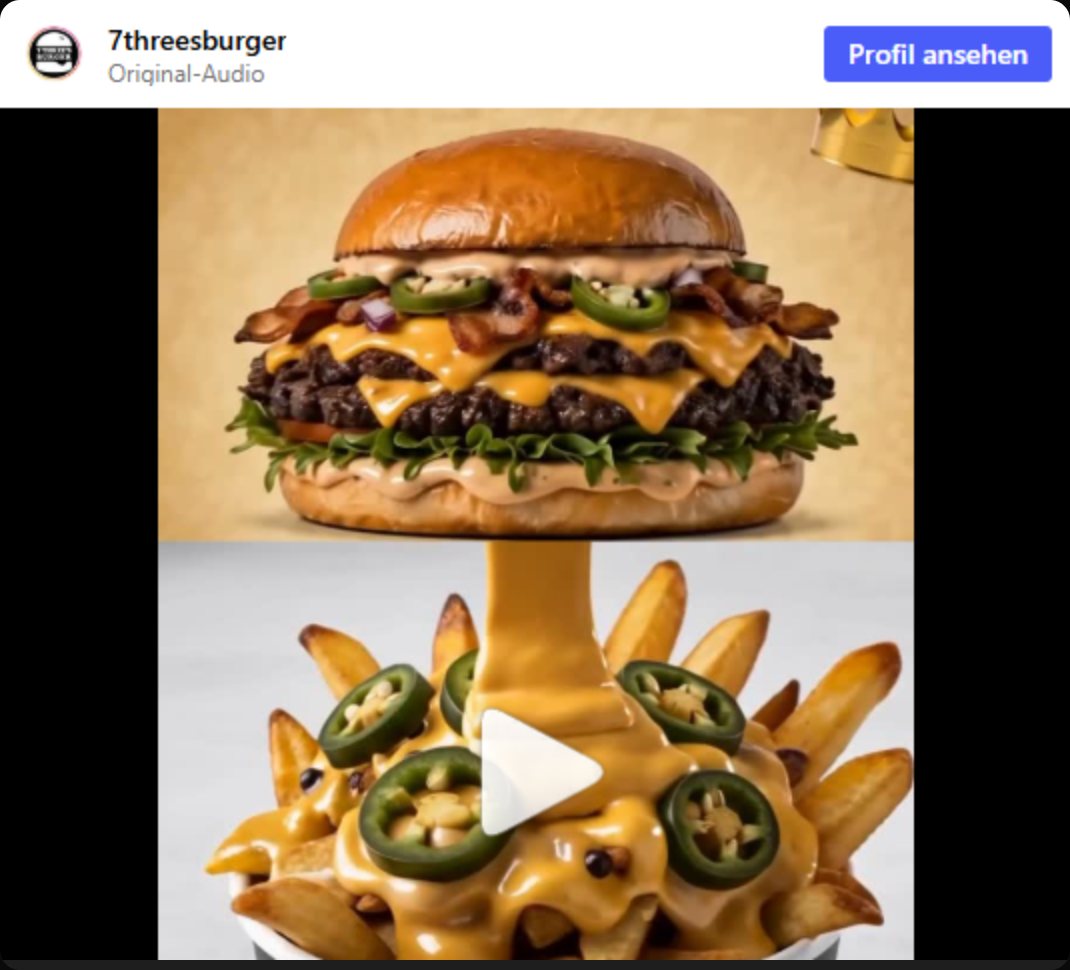 Vorschau Instagram Feed von 7 Three's Burger