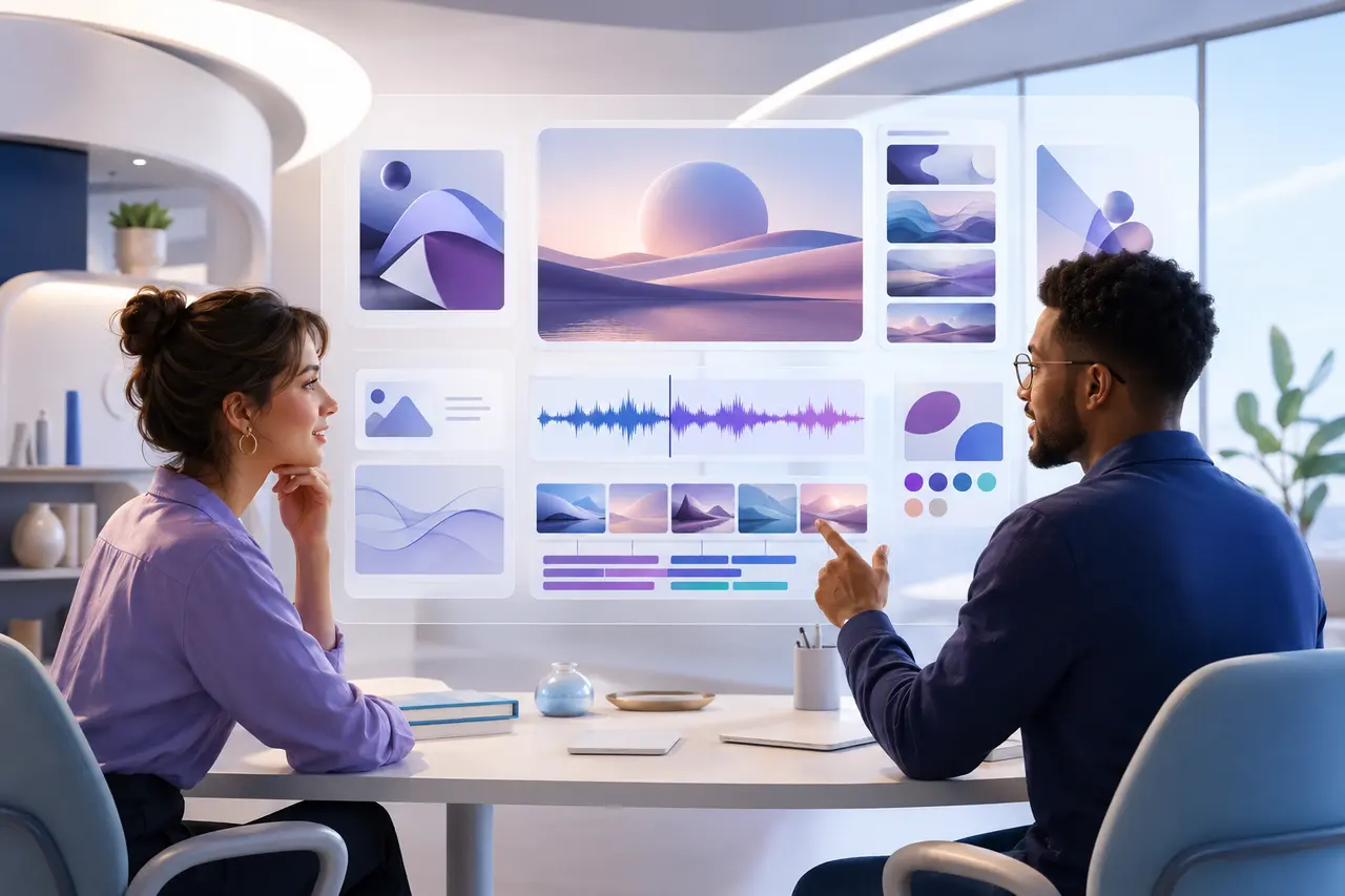 Creative professionals developing visual, audio, video, and digital content with AI tools.