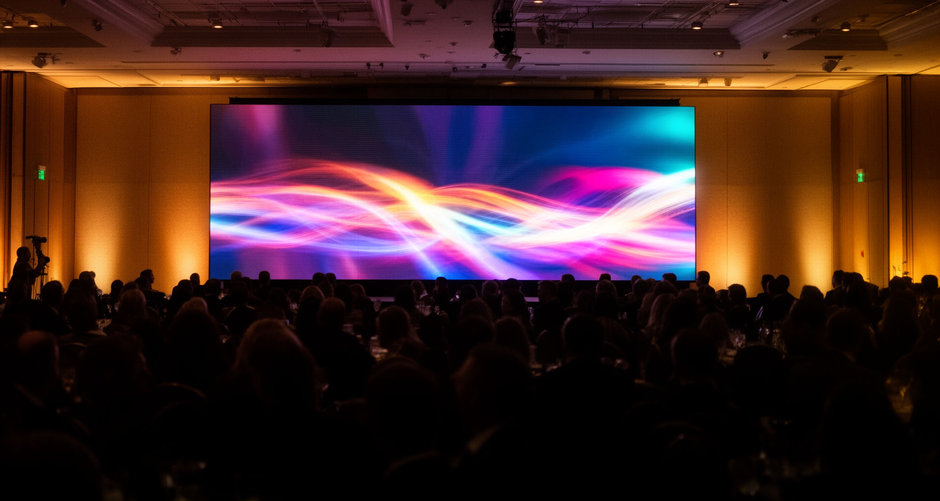 LED video wall at a Queens NYC corporate event