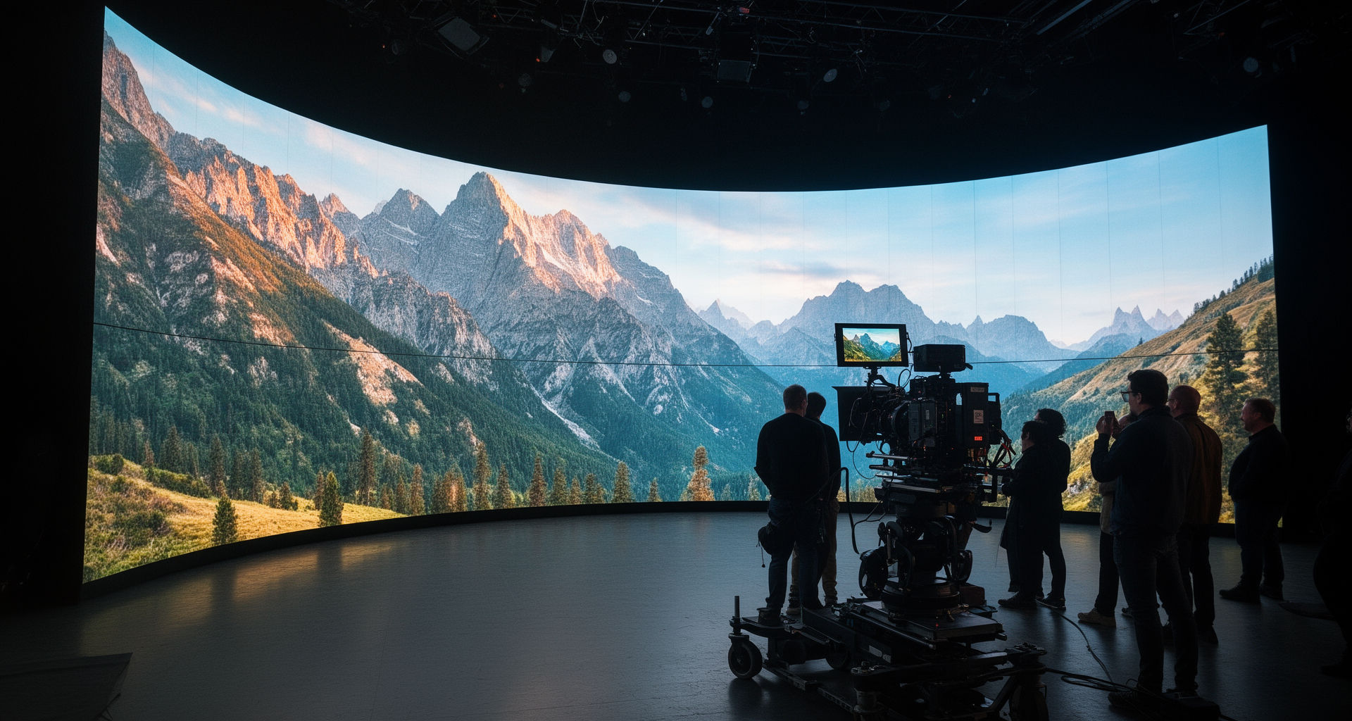 Camera-tracked LED volume XR stage on an NYC film set