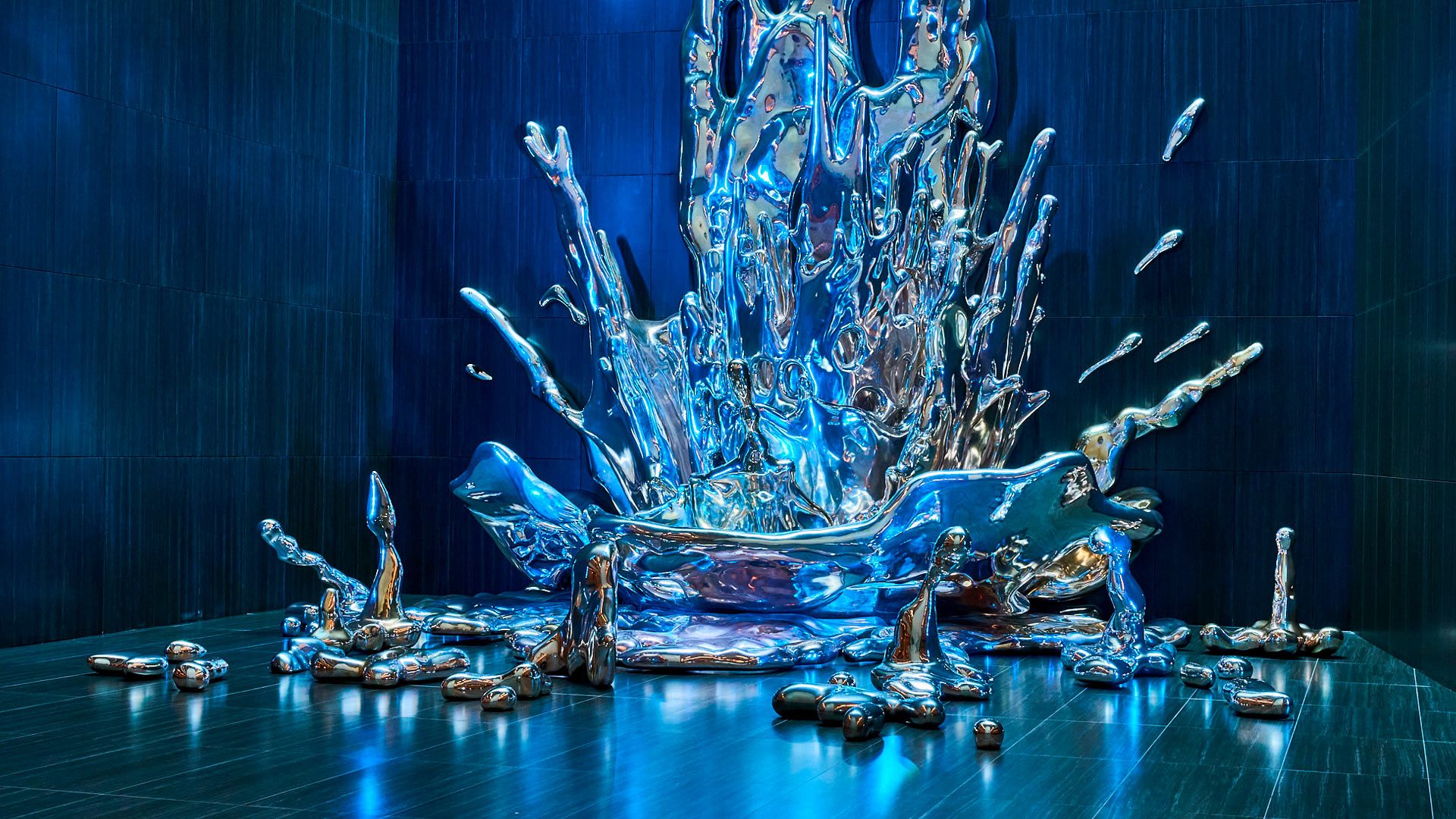 The Waterfall kinetic sculpture at VP Plaza España Design in Madrid