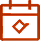 Calendar icon with a diamond shape in the center.