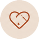 Abstract symmetrical geometric design with beige and light brown shapes on a white background.
