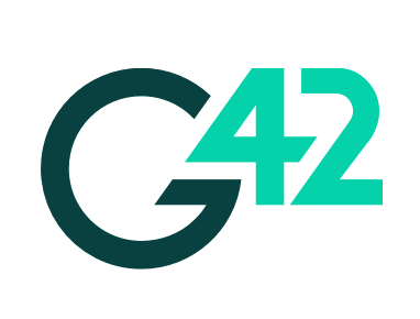 G42 company logo with stylized G and the number 42.