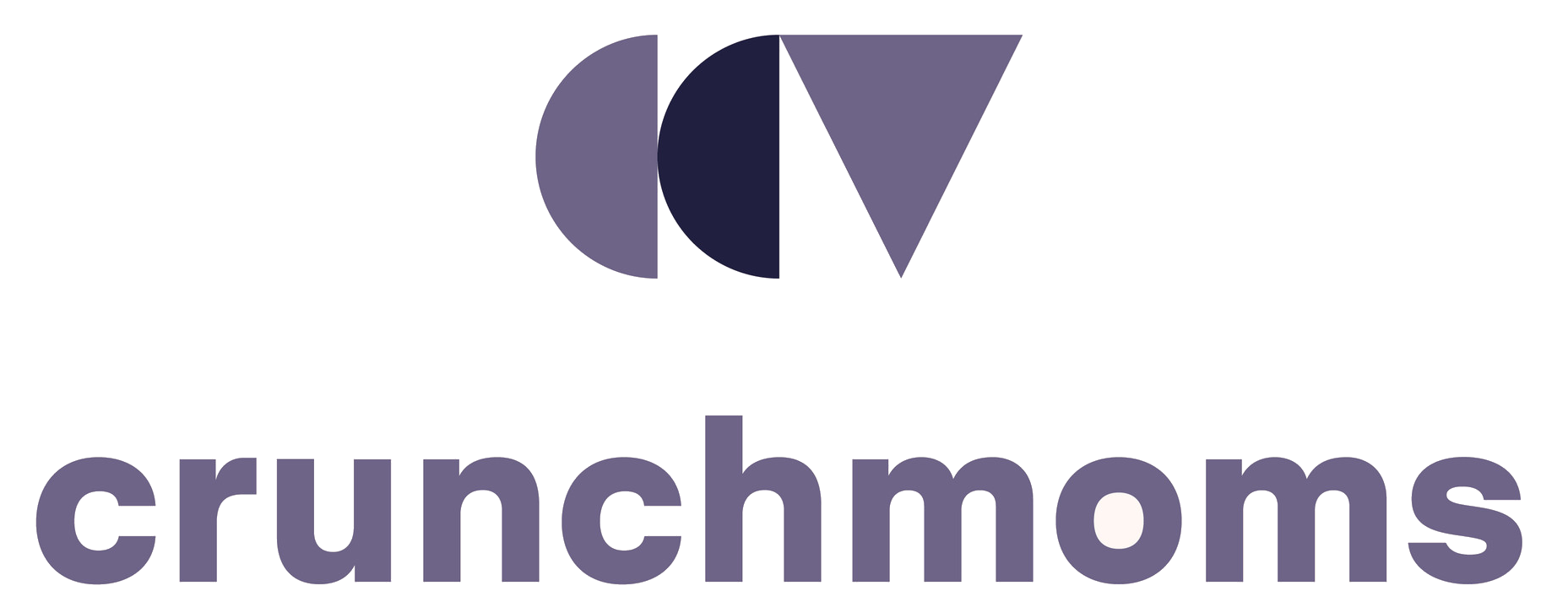 Crunchmoms logo with abstract shapes above the lowercase word crunchmoms.