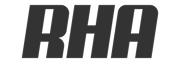 RHA brand logo in bold black letters.