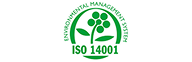 ISO 14001 logo with a green circular arrow and text Environmental Management System.