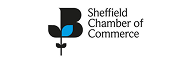 Sheffield Chamber of Commerce logo with black stylized leaf and text.