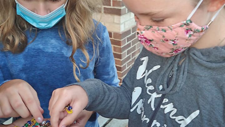 Brownies and Residents of Porter Place Memory Care SWAP Pins