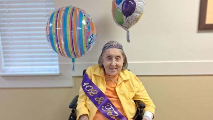 Harvester Place Holds a Special Birthday Celebration for 102 Year Old, Hazel Linne