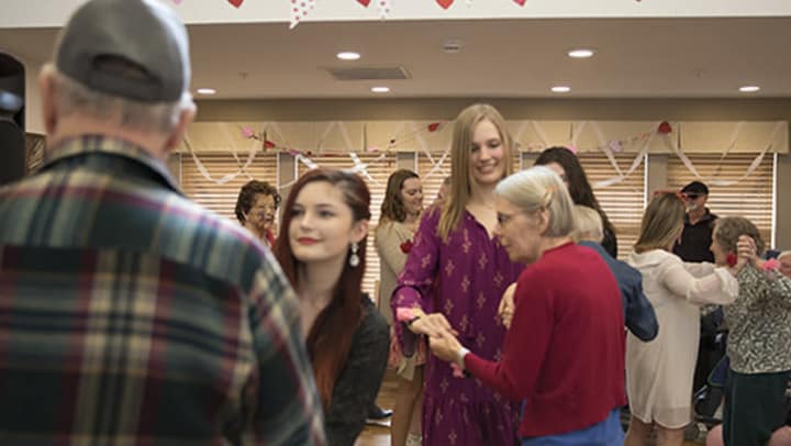 A “Connection of Souls”: Students and Memory Care Residents Plan a Party