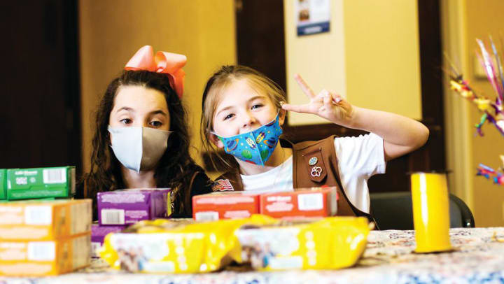 Trading Bouquets for Cookies? Why Not? Girl Scouts Visit Willowbrook Place