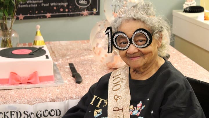 Former Record Store Owner Celebrates Her 100th Birthday at Grace Point Place!