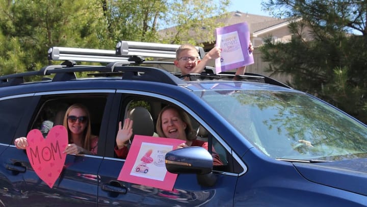 Mother’s Day Car Parades Bring Joy to Families, Residents and Staff!