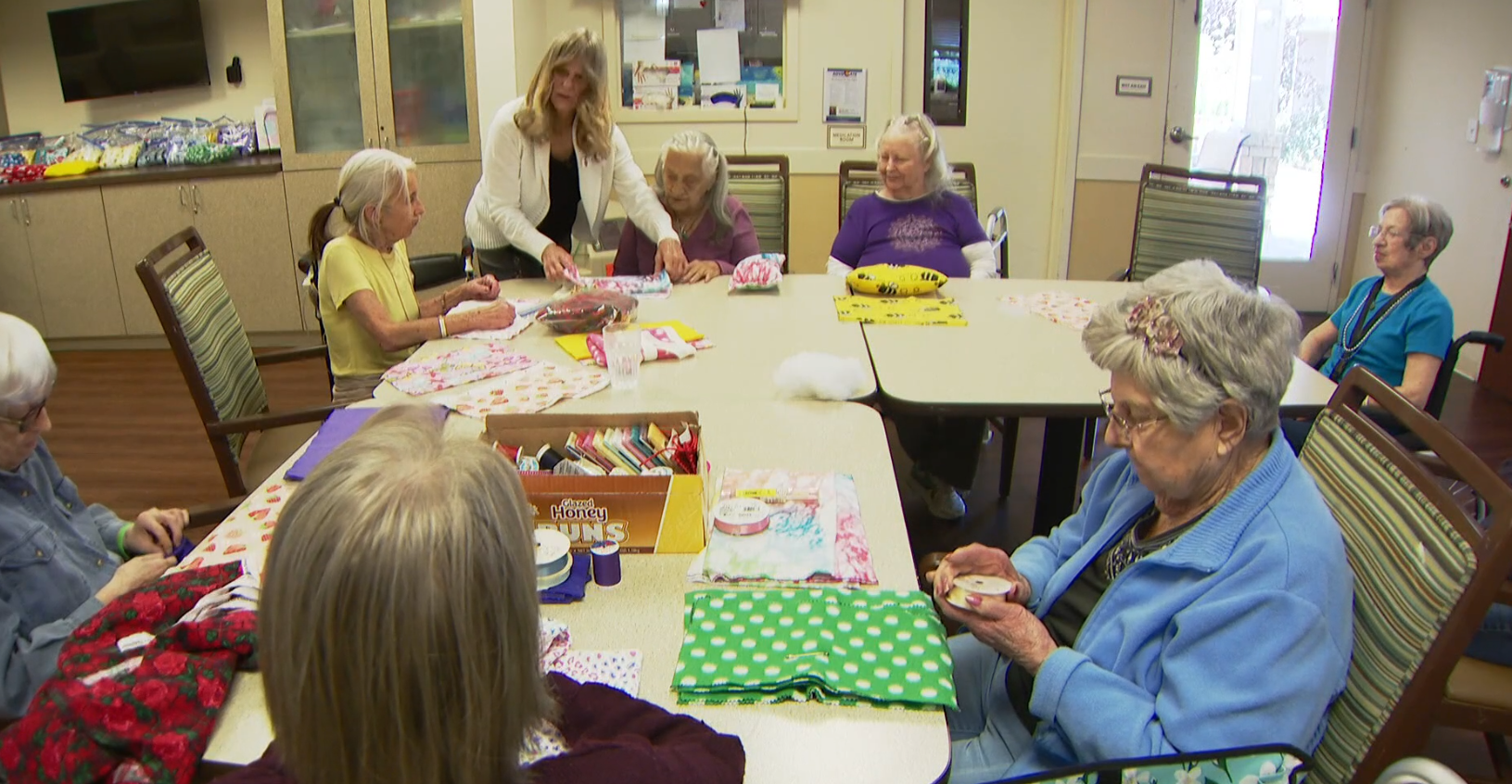 Greenridge Place Residents Sew Special Pillows for a  Worthy Cause