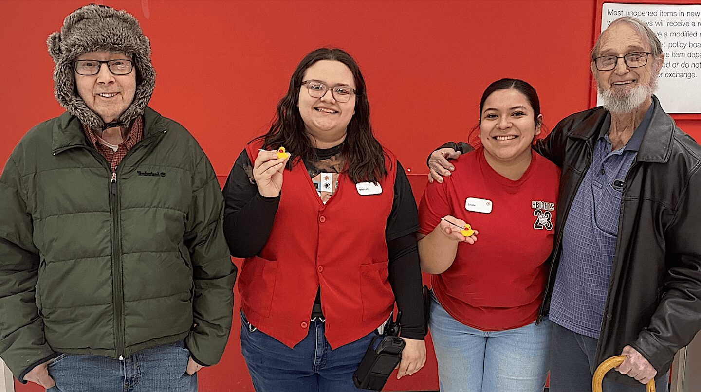 Residents of Chisholm Place Gift Special "Rubber Duckies" to Shoppers