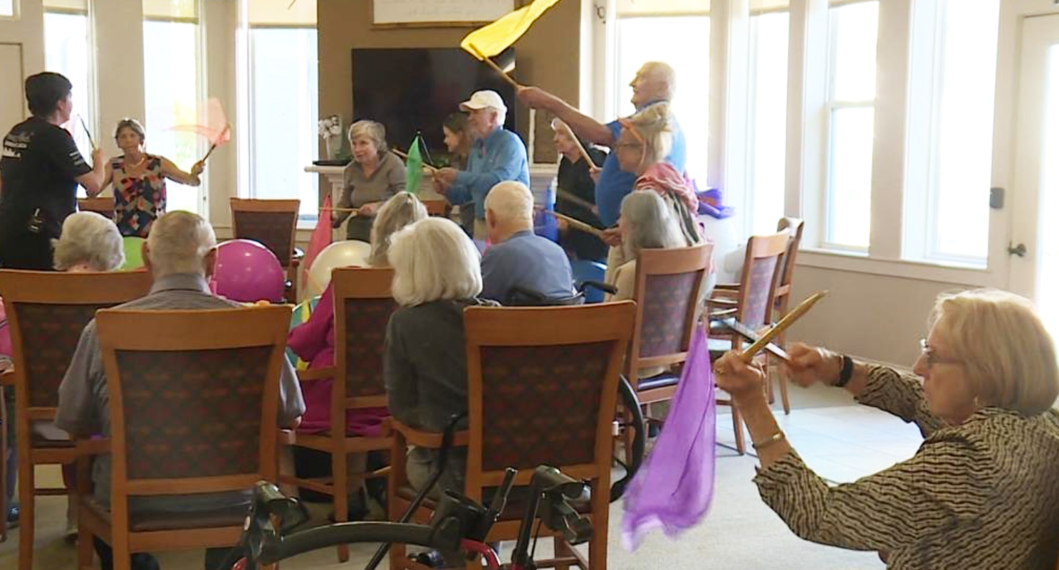 Clear Creek Residents Engage in a Drumming Circle