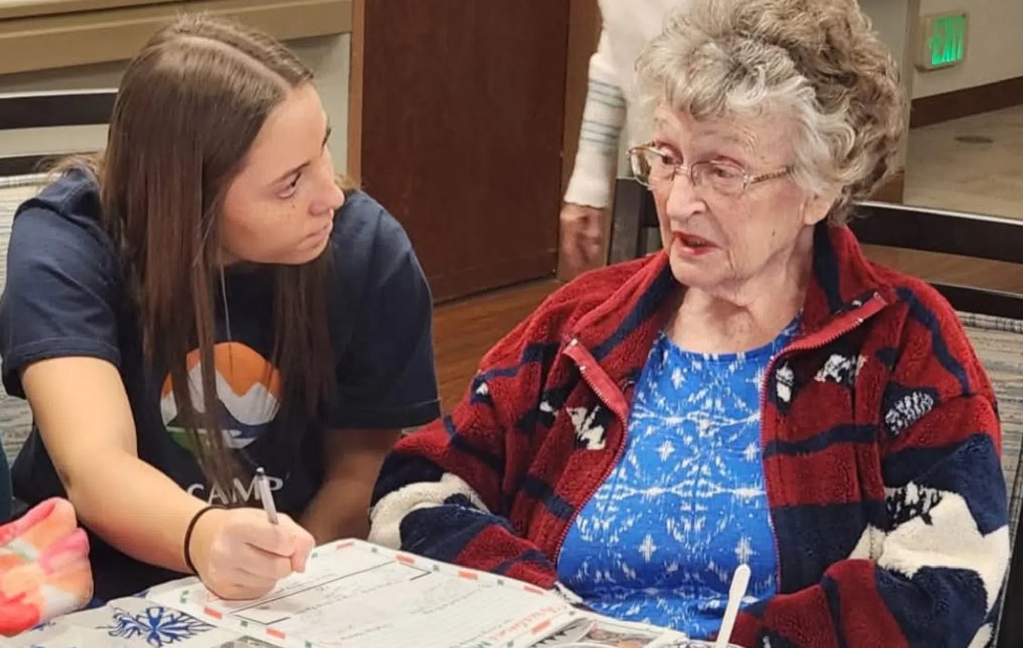 Students and Residents Connect Through Memories at Highline Place