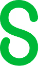 Green stylized letter S logo against a transparent background.