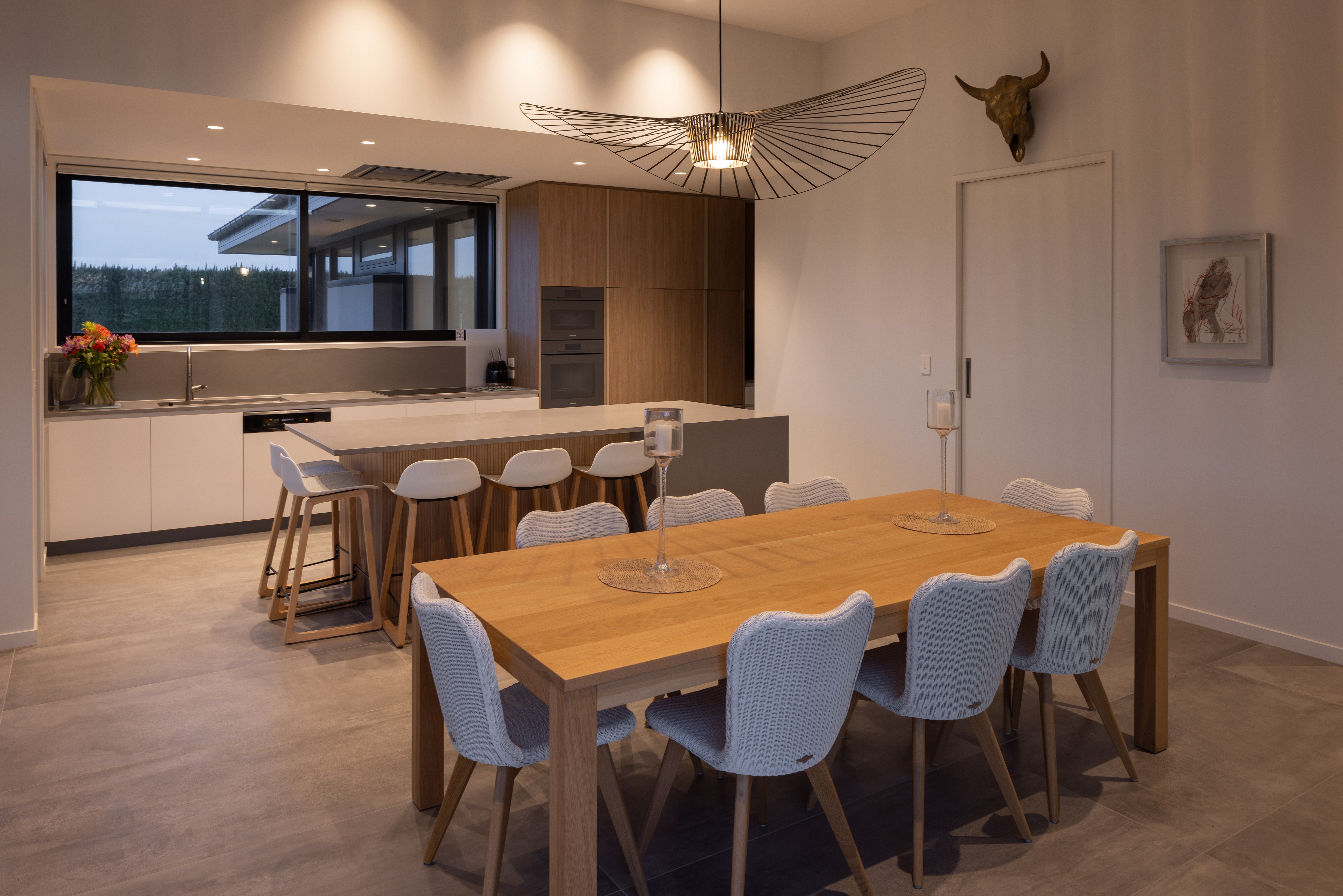 Modern architectural home with outdoor living area built to last by Millar Construction