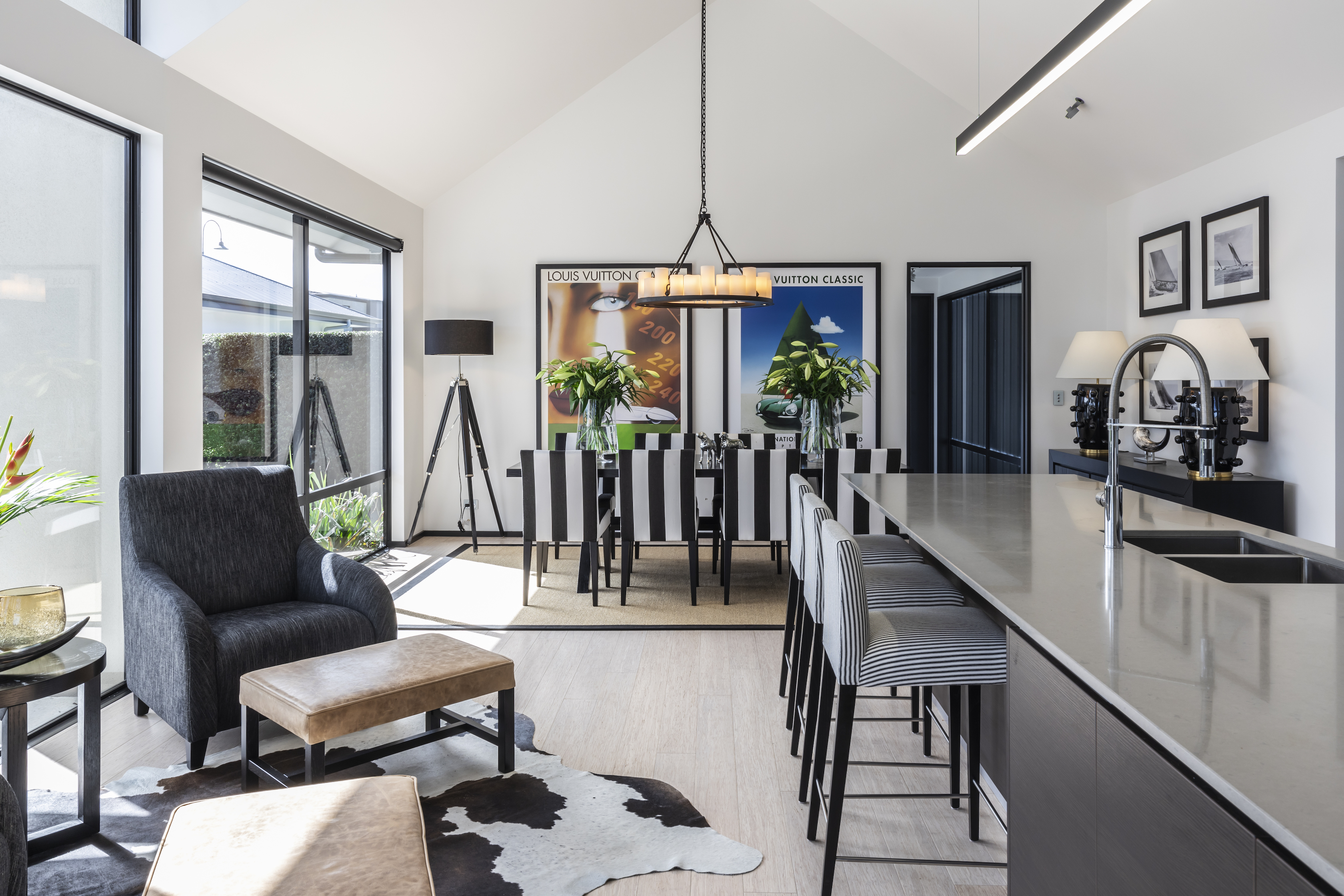 Modern architectural home with outdoor living area built to last by Millar Construction