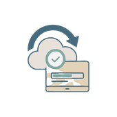 Cloud storage and update arrow icon