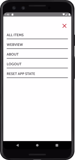 Mobile App Menu
