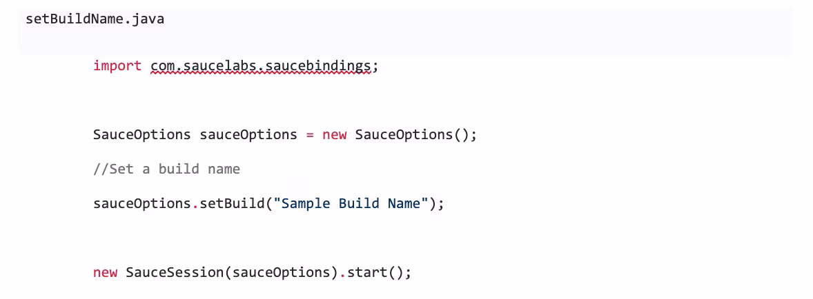 Test data code sample