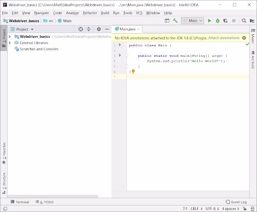 intellij-webdriver-basics-home