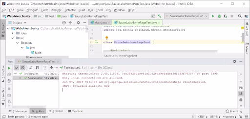 running-junit-test-explore-panel