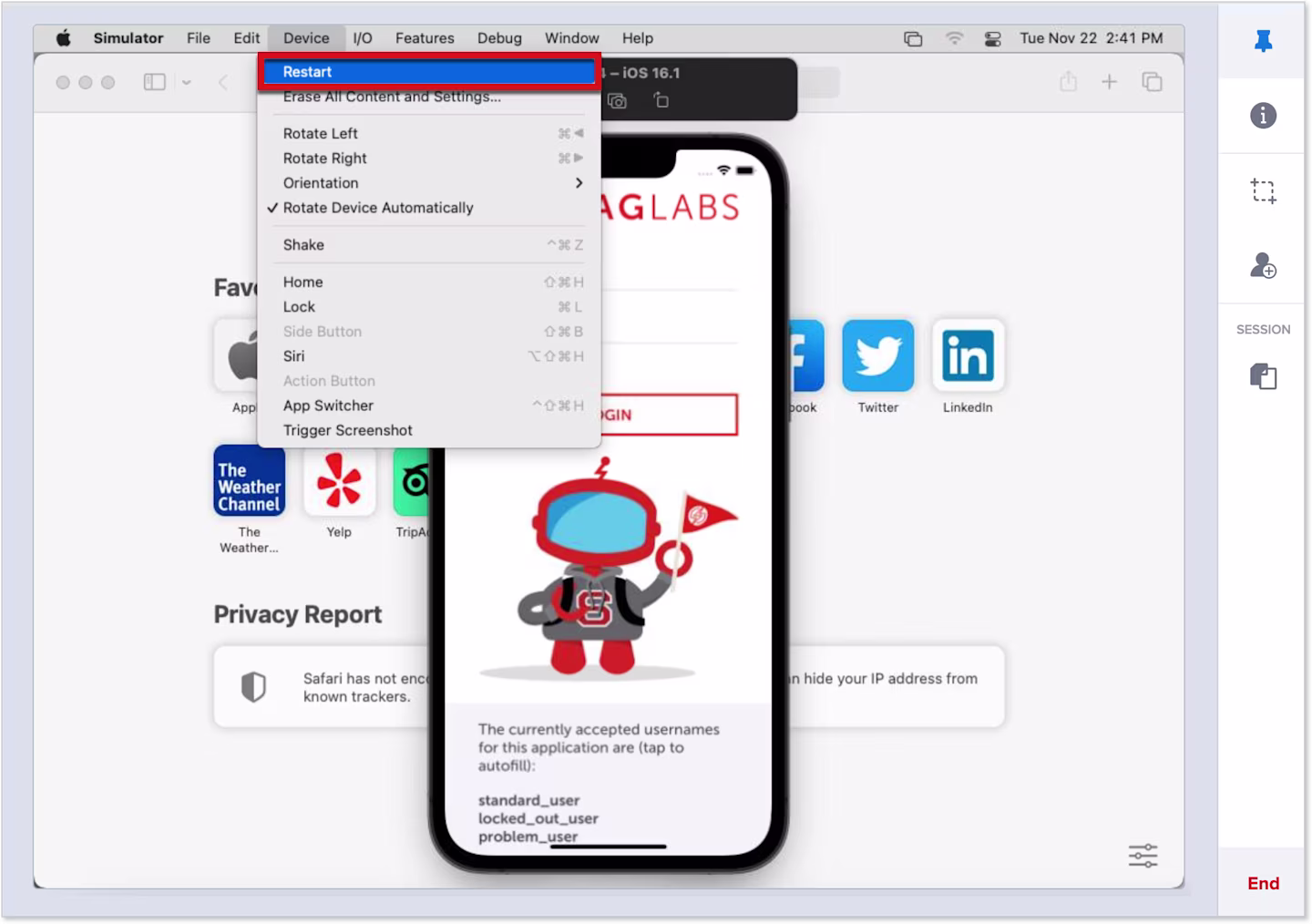 inspect element iphone 5