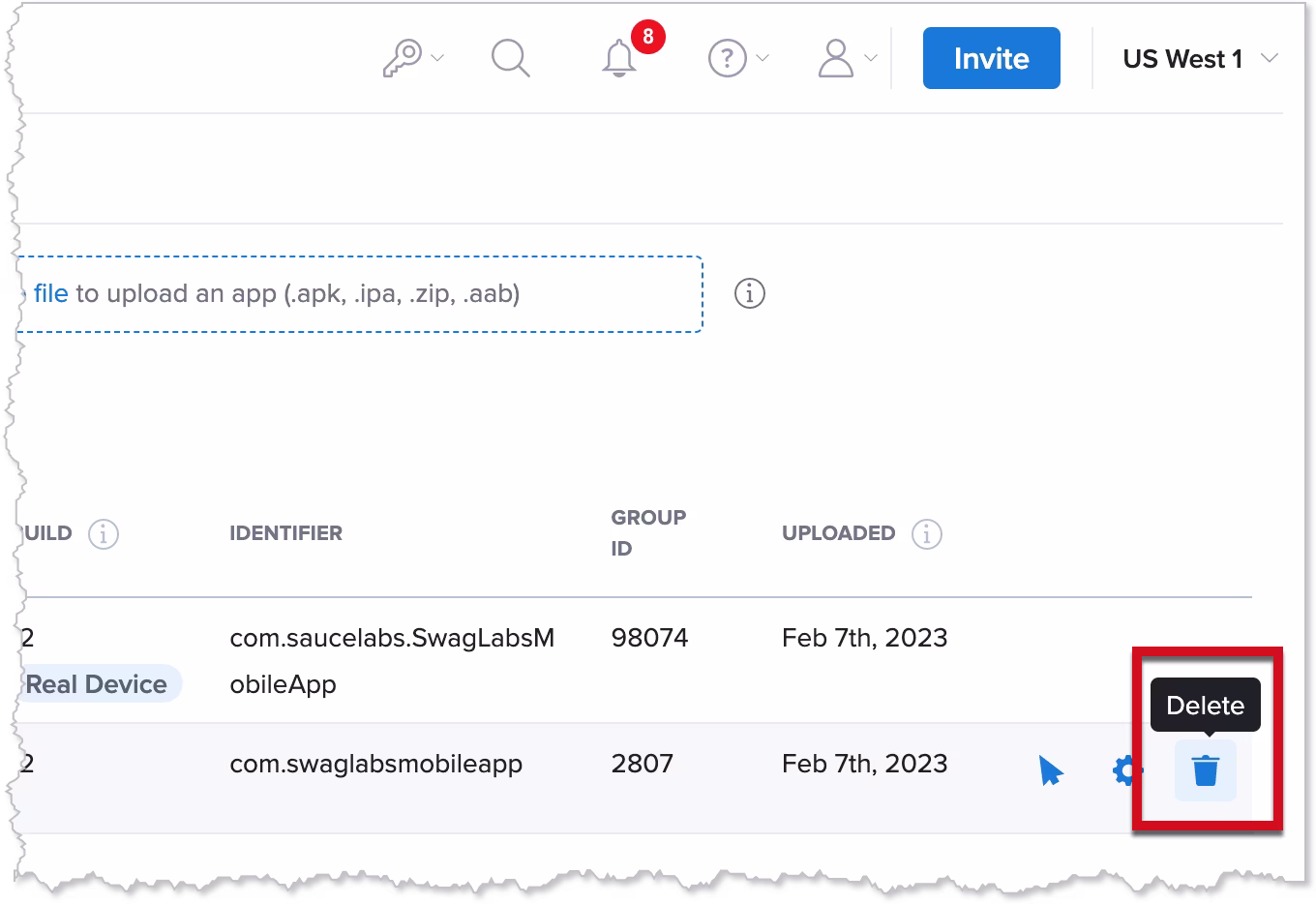 App management step 4