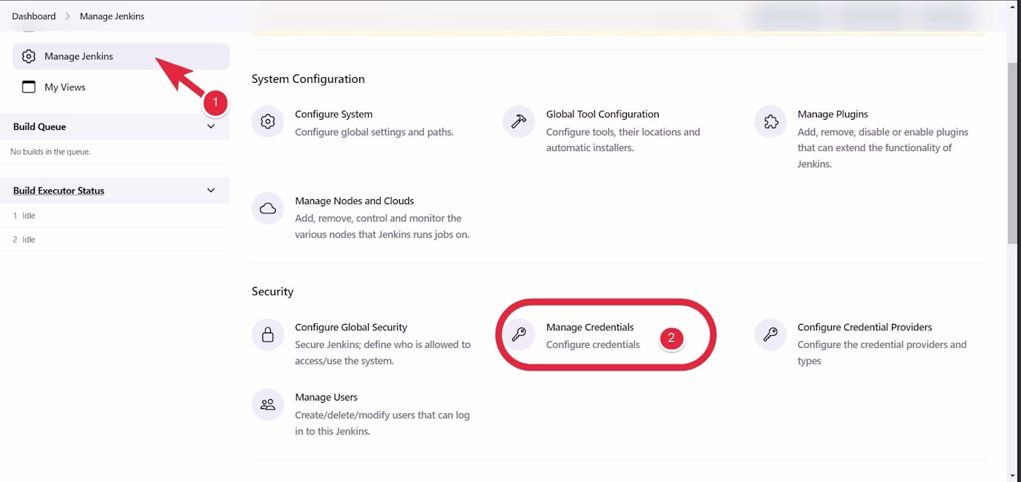 Manage Jenkins Credentials