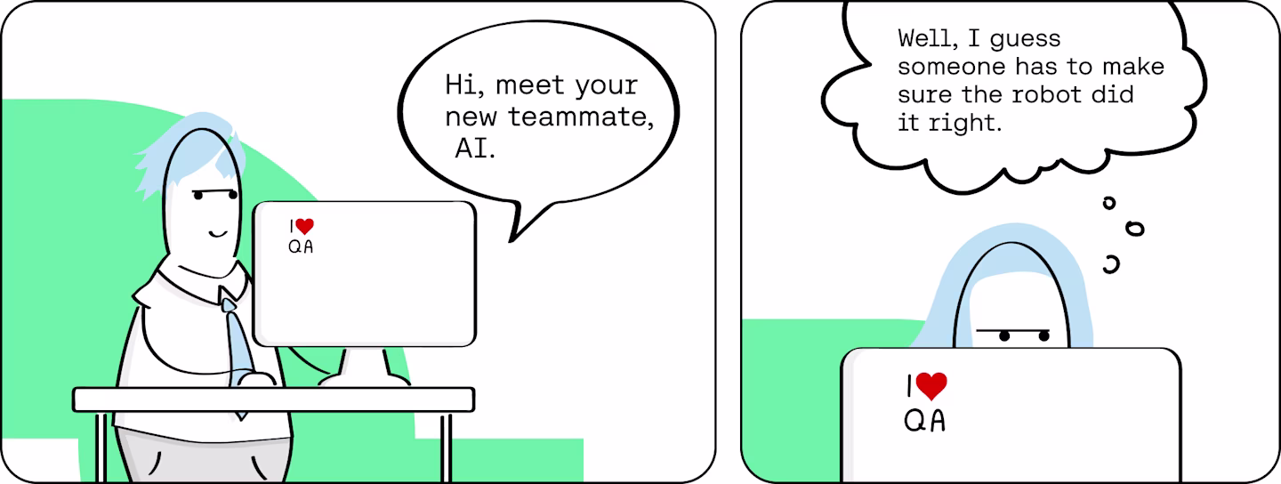 Comic strip to go with AI blog