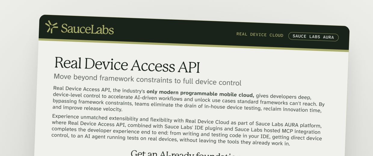 Real Device Access API
