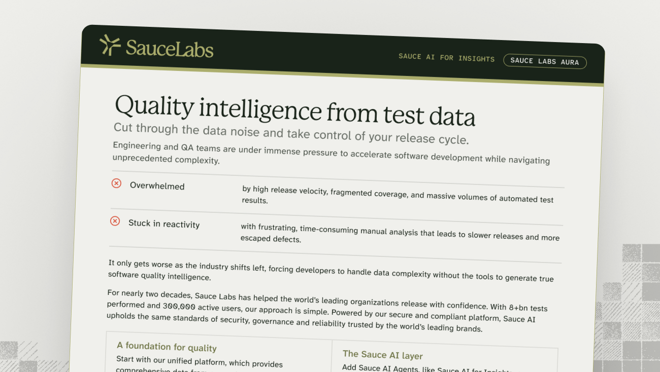 Sauce AI for Insights product data sheet showing job error rate analysis with graph and improvement suggestions.