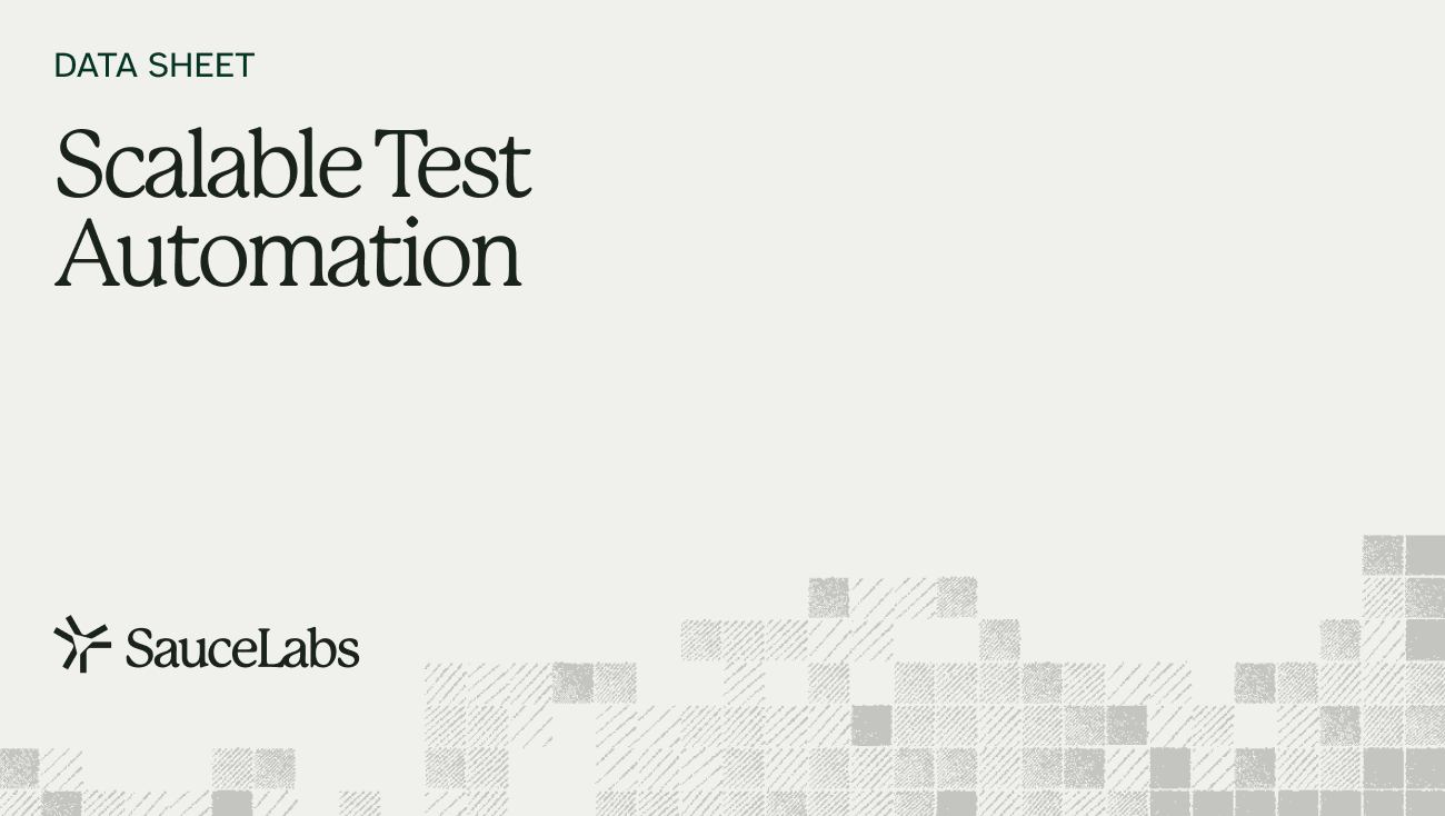 Scalable test automation data sheet